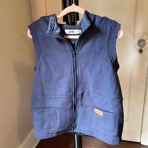 Navy Blue Fleece Vest Jacket